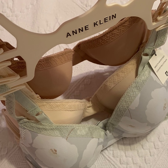 Anne Klein 34B T-Shirt Bra Lace Trim 3 Packs Bundle High Quality Floral Gray Tan - Picture 8 of 9